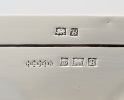 A George VI silver cigarette box, Harman Brothers, Birmingham, 1951