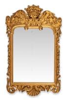 Louis XV style giltwood wall mirror, late 19th century