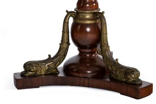 Italian Carrara marble-topped and gilt-metal dolphin centre table, 19th century