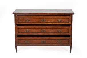 Italian walnut parquetry commode, 18th century