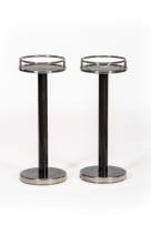 Ettore Sottsass; Pair of wine cooler stands for Alessi, Italy