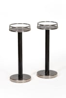 Ettore Sottsass; Pair of wine cooler stands for Alessi, Italy