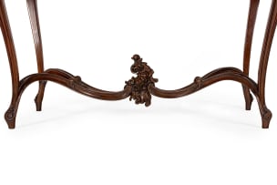 Louis XV style carved mahogany console table, 19th century