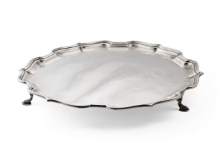 A silver electroplated salver, Mappin & Webb, late 19th century