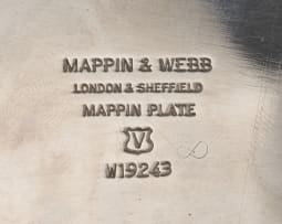A silver electroplated salver, Mappin & Webb, late 19th century