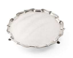 A silver electroplated salver, Mappin & Webb, late 19th century