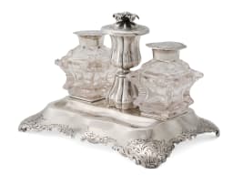 A Dutch silver inkstand, Pieter Pieterse, Netherlands, c.1846-1870