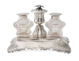 A Dutch silver inkstand, Pieter Pieterse, Netherlands, c.1846-1870