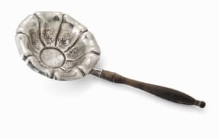 An Austro-Hungarian silver tea strainer, Micheli Peter, Austro-Hungary, 1852