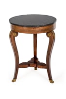 Empire style circular marble-topped occasional table, 19th century