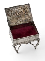 A George V silver box in the form of a table, Berthold Hermann Müller, London, 1911