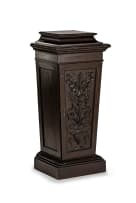 Victorian carved wooden pedestal cabinet, 19th century