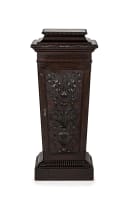Victorian carved wooden pedestal cabinet, 19th century