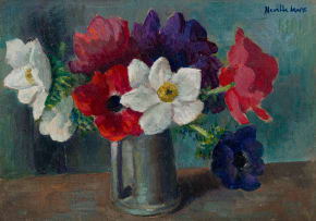 Alfred Neville Lewis; Flowers in a Tankard