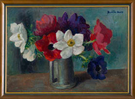 Alfred Neville Lewis; Flowers in a Tankard