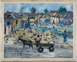 Ephraim Ngatane; Donkey and Cart on a Township Street