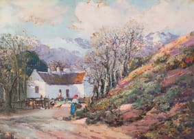 Hugo Naudé; Landscape With Cottage