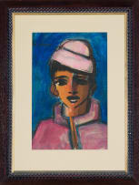 Carl Büchner; Boy Wearing a Pink Coat and Hat