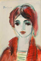 Carl Büchner; Girl in a Red Coat