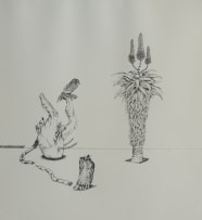 John Muafangejo; Kuanjama Wedding: The Two Brides Hold a Fan