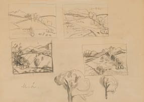 Maggie Laubser; Landscape Studies, sketch