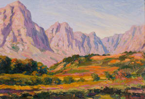 Edward Roworth; Cape Landscape with Mountains