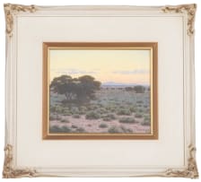 Jan Ernst Abraham Volschenk; The Karoo with Gwarrie Bush, Cape Province