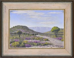 Vera Volschenk; Landscape with Mountains in the Distance