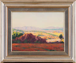 Edward Roworth; Landscape with Mountains in the Distance