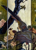 Chinese six-panel reversible folding screen, 20th century