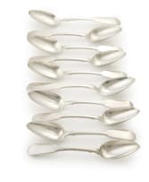 Ten Russian Silver 'Fiddle' pattern Russian silver spoons, Alexander Kordes, St. Petersburg, 1858