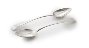A pair of George III silver ladles, Peter & William Bateman, London, 1812