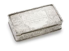 A rare Cape silver table snuff box, Thomas Stephenson, c.1840-1869