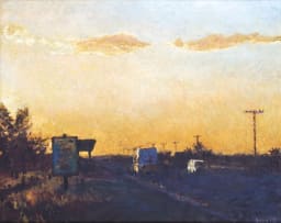 Walter Meyer; Highway at Sunset