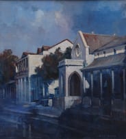Errol Boyley; Street Scene at Dusk