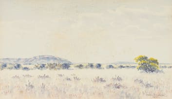 Herbert Diener; Extensive Landscape with Hill in the Distance