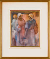 Amos Langdown; Two Figures with a Chicken