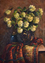 Frans Oerder; Still Life with White Peonies