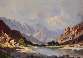 Titta Fasciotti; Mountainous Landscape with River