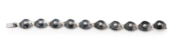 Unknown Maker; Danish silver bracelet and earring suite