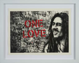 Mr Brainwash; Happy Birthday Bob Marley - One Love (Red)