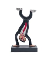 Norman Catherine; Handstand Black Suit