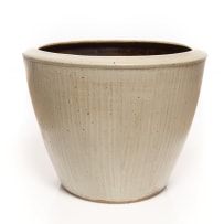 Digby Hoets; Large floor vase with combed slip