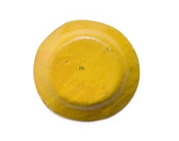 Hylton Nel; Yellow plate with blue diamond motif