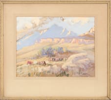 Allerley Glossop; Mountain Landscape with Cattle