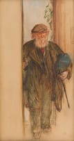 Francis Dodd; Man in a Doorway; Man in a Garden, two
