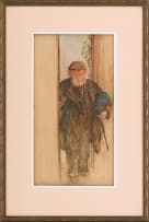Francis Dodd; Man in a Doorway; Man in a Garden, two