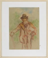 Francis Dodd; Man in a Doorway; Man in a Garden, two