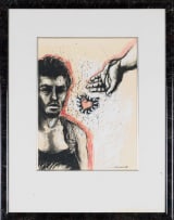 Christiaan Diedericks; Untitled (Figure, Hand and Heart I)