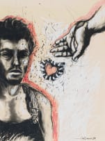 Christiaan Diedericks; Untitled (Figure, Hand and Heart I)